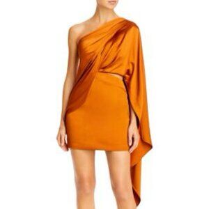 Significant Other Anne One Shoulder Wrap Mini Dress